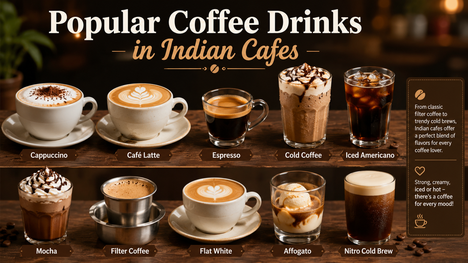 popular coffee drinks in Indian cafes